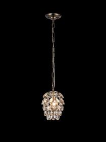 Coniston Antique Brass Crystal Ceiling Lights Diyas Single Crystal Pendants